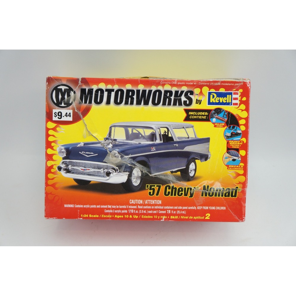 Revell Motorworks 57 Chevy Nomad 1:24 Scale Plastic Model Kit 85-1259 Open Box